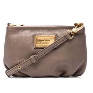 Marc By Marc Jacobs Small Classic Q Percy Crossbody Leather Bag in Taupe